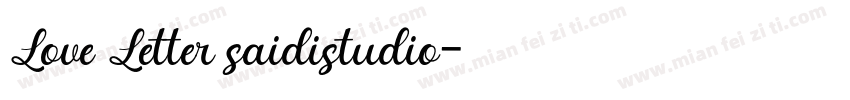 Love Letter saidistudio字体转换